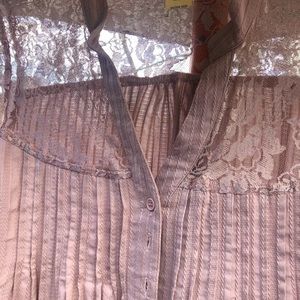 Vintage Daytrip lace pink top large